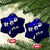 Fiji Masi Ceramic Ornament Fijian Hibiscus Navy Blue Gold Version LT01 Snow Flake Blue - Polynesian Pride