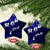 Fiji Masi Ceramic Ornament Fijian Hibiscus Navy Blue Gold Version LT01 Star Blue - Polynesian Pride