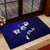 Fiji Masi Rubber Doormat Fijian Hibiscus Navy Blue Gold Version LT01 - Polynesian Pride