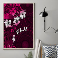 Fiji Masi Canvas Wall Art Fijian Hibiscus Tapa Pink Version LT01 - Polynesian Pride