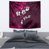 Fiji Masi Tapestry Fijian Hibiscus Tapa Pink Version LT01 - Polynesian Pride