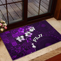 Fiji Masi Rubber Doormat Fijian Hibiscus Tapa Purple Version LT01 - Polynesian Pride