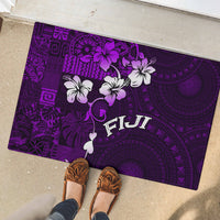 Fiji Masi Rubber Doormat Fijian Hibiscus Tapa Purple Version LT01 - Polynesian Pride