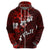 Fiji Masi Hoodie Fijian Hibiscus Tapa Red Version LT01 - Polynesian Pride
