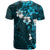 Fiji Masi T Shirt Fijian Hibiscus Tapa Sky Blue Version LT01 - Polynesian Pride