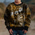 Fiji Masi Paisley With Hibiscus Tapa Kid Ugly Christmas Sweater Gold Version LT01 - Polynesian Pride