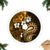 Fiji Masi Paisley With Hibiscus Tapa Tree Skirt Gold Version LT01 Fringed Tree Skirts Gold - Polynesian Pride