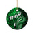 Fiji Masi Paisley With Hibiscus Tapa Ceramic Ornament Green Version LT01 - Polynesian Pride