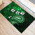 Fiji Masi Paisley With Hibiscus Tapa Rubber Doormat Green Version LT01 - Polynesian Pride