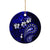 Fiji Masi Paisley With Hibiscus Tapa Ceramic Ornament Navy Blue Version LT01 - Polynesian Pride