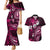 Fiji Masi Paisley With Hibiscus Tapa Couples Matching Mermaid Dress and Hawaiian Shirt Pink Version LT01 Pink - Polynesian Pride