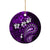 Fiji Masi Paisley Ceramic Ornament Fijian Hibiscus Tapa Purple Version LT01 - Polynesian Pride