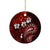 Fiji Masi Paisley Ceramic Ornament Fijian Hibiscus Tapa Red Version LT01 - Polynesian Pride