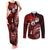 Fiji Masi Paisley Couples Matching Tank Maxi Dress and Long Sleeve Button Shirt Fijian Hibiscus Tapa Red Version LT01 Red - Polynesian Pride