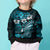 Fiji Masi Paisley Kid Ugly Christmas Sweater Fijian Hibiscus Tapa Sky Blue Version LT01 - Polynesian Pride