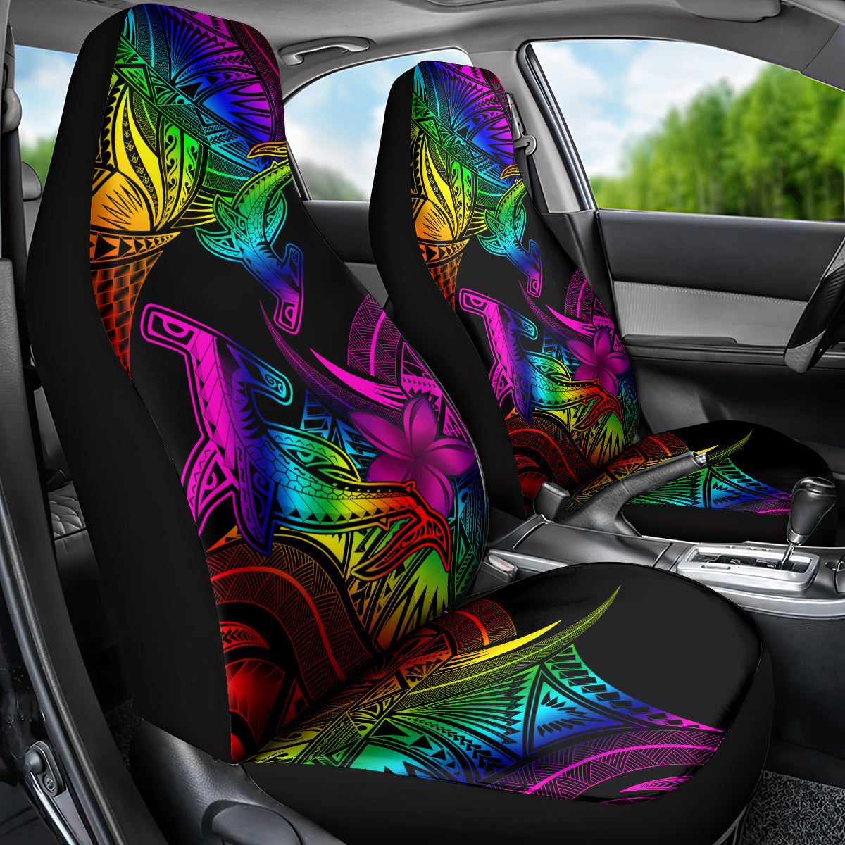 LGBT History Month Car Seat Cover Polynesian Hammerhead Shark LT01 - Polynesian Pride