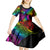 LGBT History Month Kid Short Sleeve Dress Polynesian Hammerhead Shark LT01 - Polynesian Pride
