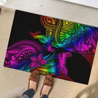 LGBT History Month Rubber Doormat Polynesian Hammerhead Shark LT01 - Polynesian Pride