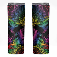 LGBT History Month Skinny Tumbler Polynesian Hammerhead Shark LT01 Rainbow - Polynesian Pride