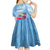 Micronesia Culture Day Kid Short Sleeve Dress Tribal Pattern Tropical Style LT01 - Polynesian Pride