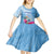 Micronesia Culture Day Kid Short Sleeve Dress Tribal Pattern Tropical Style LT01 - Polynesian Pride