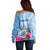 Micronesia Culture Day Off Shoulder Sweater Tribal Pattern Tropical Style LT01 - Polynesian Pride
