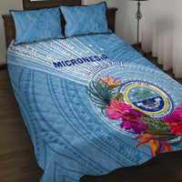 Micronesia Culture Day Quilt Bed Set Tribal Pattern Tropical Style LT01 Blue - Polynesian Pride