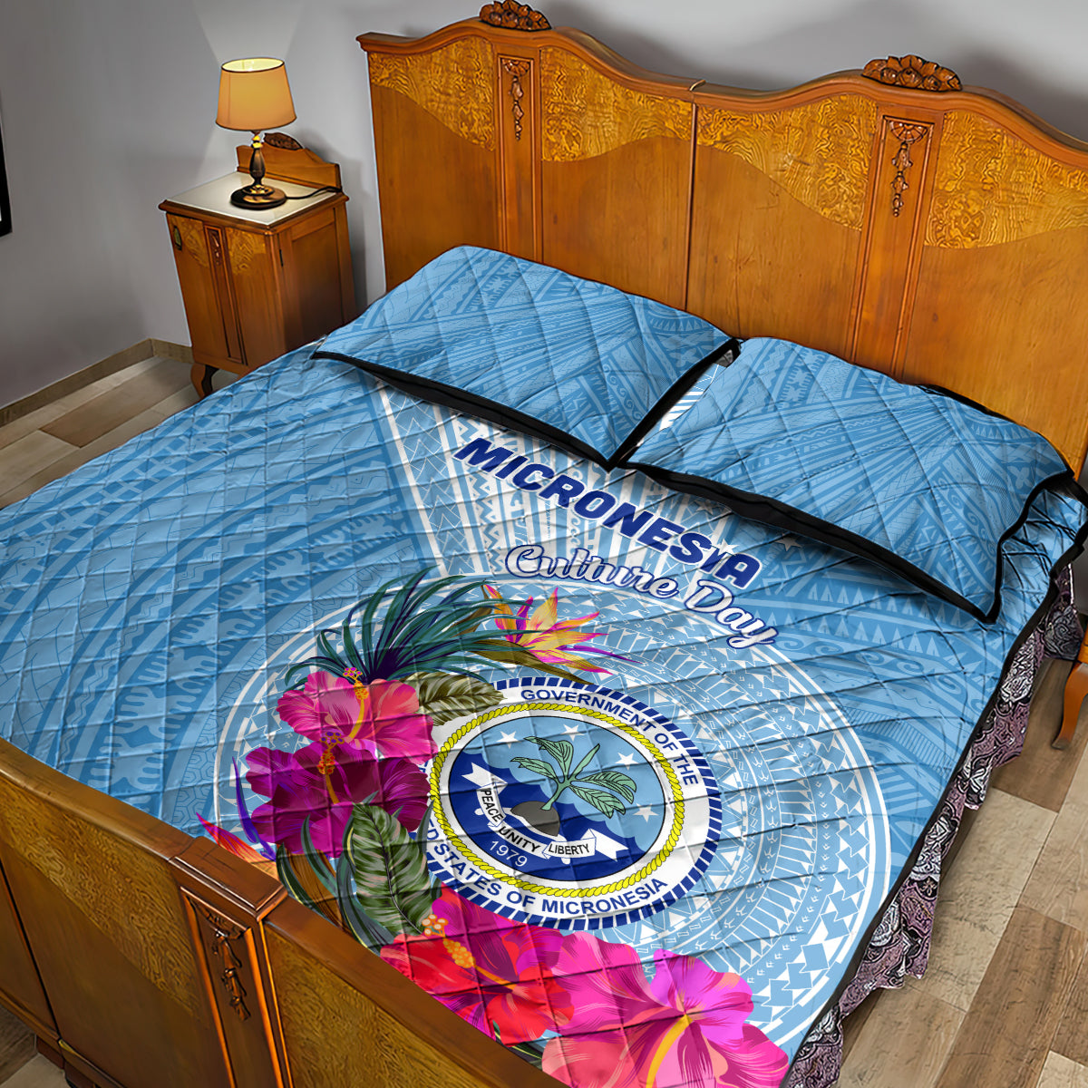Micronesia Culture Day Quilt Bed Set Tribal Pattern Tropical Style LT01 - Polynesian Pride