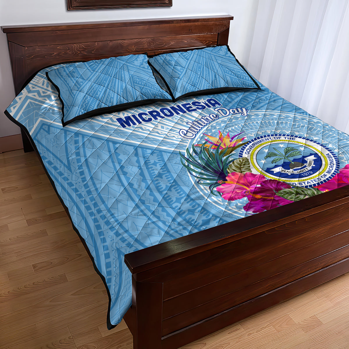 Micronesia Culture Day Quilt Bed Set Tribal Pattern Tropical Style LT01 - Polynesian Pride