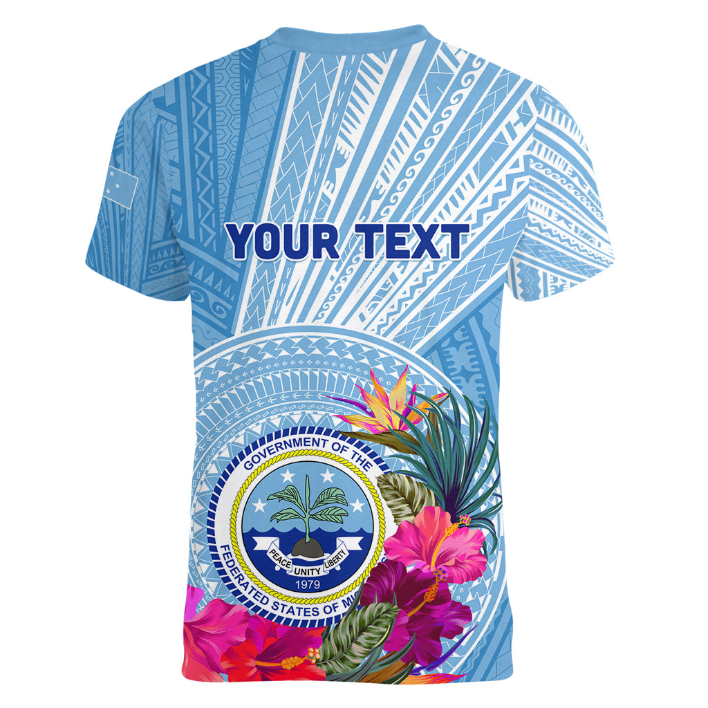 Micronesia Culture Day Women V Neck T Shirt Tribal Pattern Tropical Style LT01 - Polynesian Pride