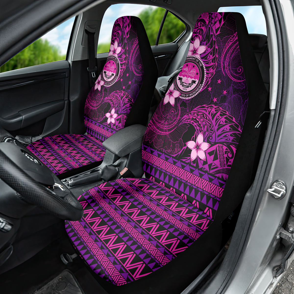 FSM Culture Day Car Seat Cover Tribal Pattern Pink Version LT01 - Polynesian Pride