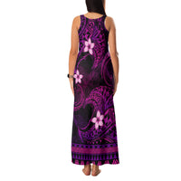 FSM Culture Day Family Matching Tank Maxi Dress and Hawaiian Shirt Tribal Pattern Pink Version LT01 - Polynesian Pride