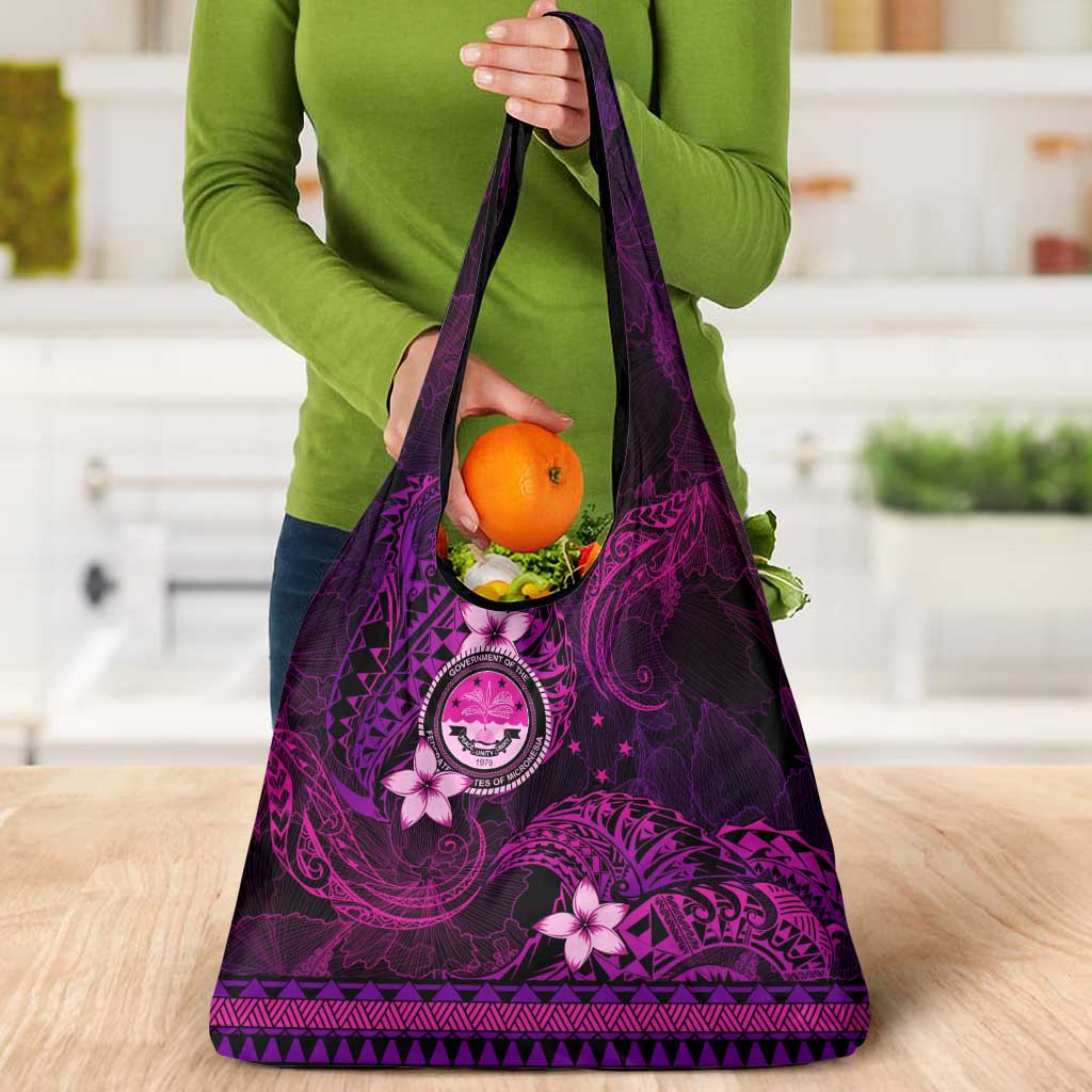 FSM Culture Day Grocery Bag Tribal Pattern Pink Version LT01 - Polynesian Pride