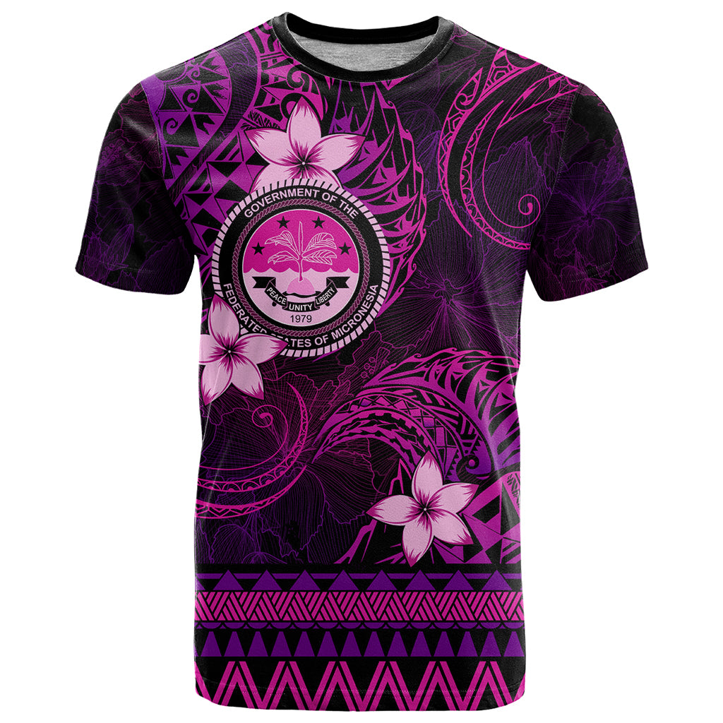 FSM Culture Day T Shirt Tribal Pattern Pink Version LT01 Pink - Polynesian Pride