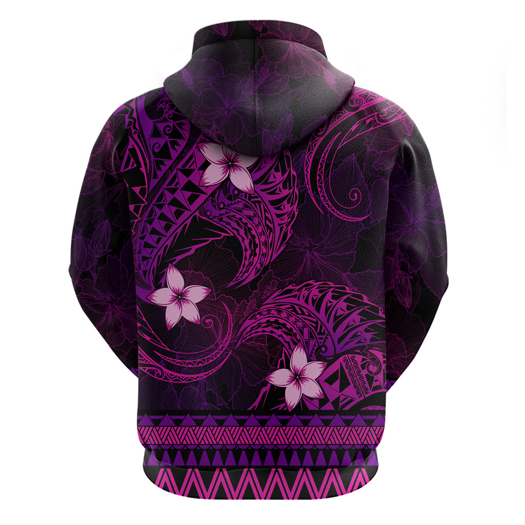 FSM Culture Day Zip Hoodie Tribal Pattern Pink Version LT01 - Polynesian Pride