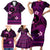 FSM Chuuk State Family Matching Short Sleeve Bodycon Dress and Hawaiian Shirt Tribal Pattern Pink Version LT01 - Polynesian Pride