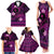 FSM Chuuk State Family Matching Tank Maxi Dress and Hawaiian Shirt Tribal Pattern Pink Version LT01 - Polynesian Pride