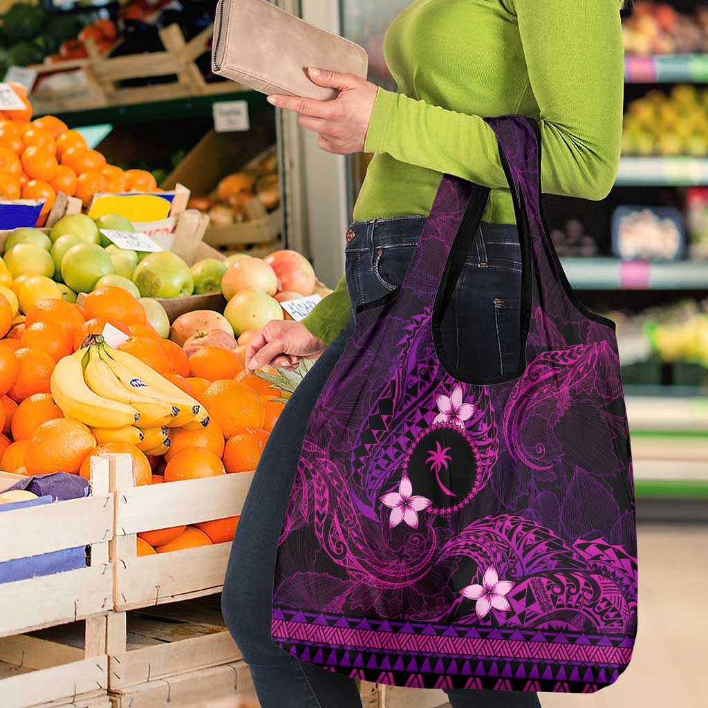 FSM Chuuk State Grocery Bag Tribal Pattern Pink Version LT01 - Polynesian Pride