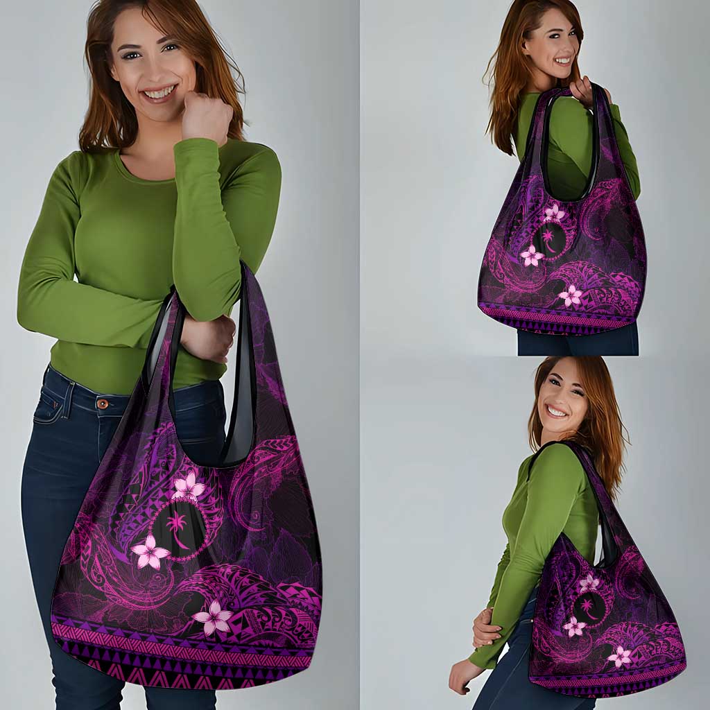 FSM Chuuk State Grocery Bag Tribal Pattern Pink Version LT01 - Polynesian Pride