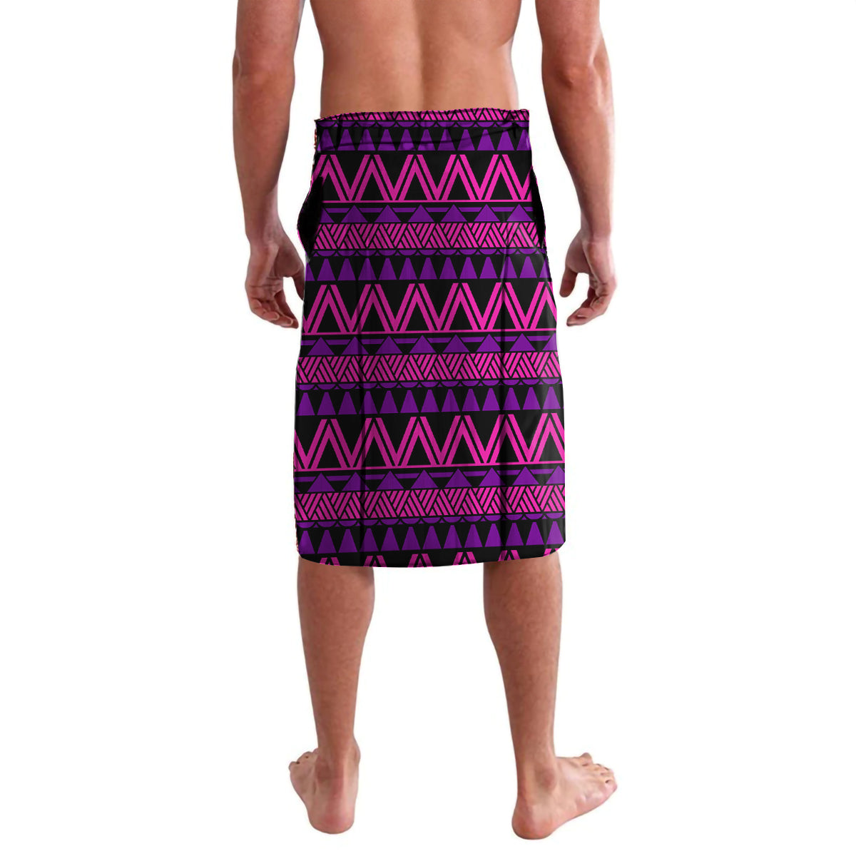 FSM Chuuk State Lavalava Tribal Pattern Pink Version LT01 - Polynesian Pride