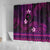 FSM Chuuk State Shower Curtain Tribal Pattern Pink Version LT01 - Polynesian Pride