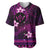 FSM Kosrae State Baseball Jersey Tribal Pattern Pink Version LT01 Pink - Polynesian Pride