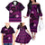 FSM Kosrae State Family Matching Off Shoulder Long Sleeve Dress and Hawaiian Shirt Tribal Pattern Pink Version LT01 - Polynesian Pride