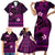 FSM Kosrae State Family Matching Short Sleeve Bodycon Dress and Hawaiian Shirt Tribal Pattern Pink Version LT01 - Polynesian Pride