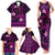 FSM Kosrae State Family Matching Tank Maxi Dress and Hawaiian Shirt Tribal Pattern Pink Version LT01 - Polynesian Pride