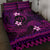 FSM Kosrae State Quilt Bed Set Tribal Pattern Pink Version LT01 Pink - Polynesian Pride
