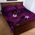 FSM Kosrae State Quilt Bed Set Tribal Pattern Pink Version LT01 - Polynesian Pride