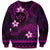 FSM Kosrae State Sweatshirt Tribal Pattern Pink Version LT01 Unisex Pink - Polynesian Pride