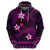 FSM Pohnpei State Zip Hoodie Tribal Pattern Pink Version LT01 - Polynesian Pride