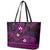 FSM Yap State Leather Tote Bag Tribal Pattern Pink Version LT01 - Polynesian Pride